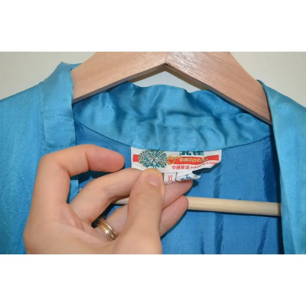 Vintage Chinese SIlk Embroidered Dragon Robe - Picture 4 of 7